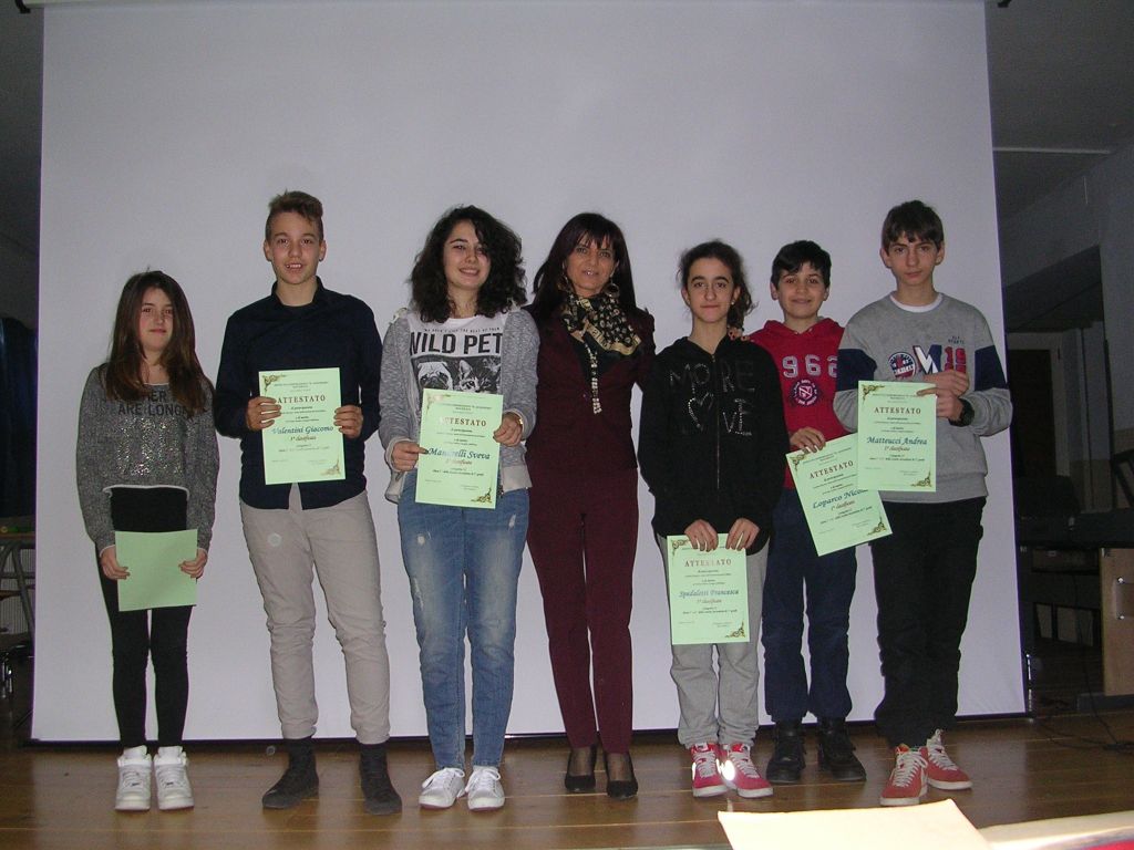 premiazione giochi matematici IC Dante Alighieri